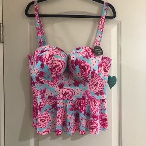 Floral Torrid Swim Top